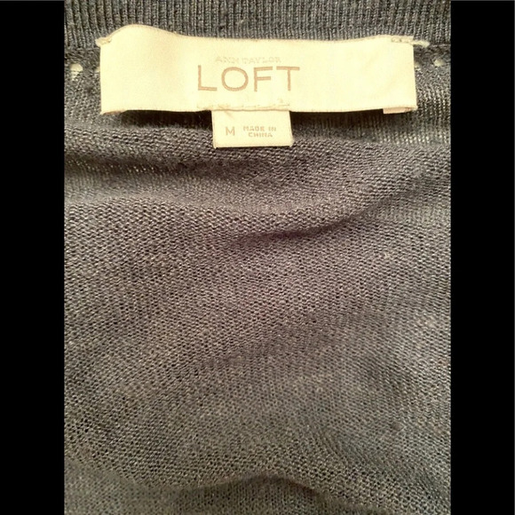 Loft Ann Taylor Linen Blend Open Front Cardigan - Picture 4 of 5